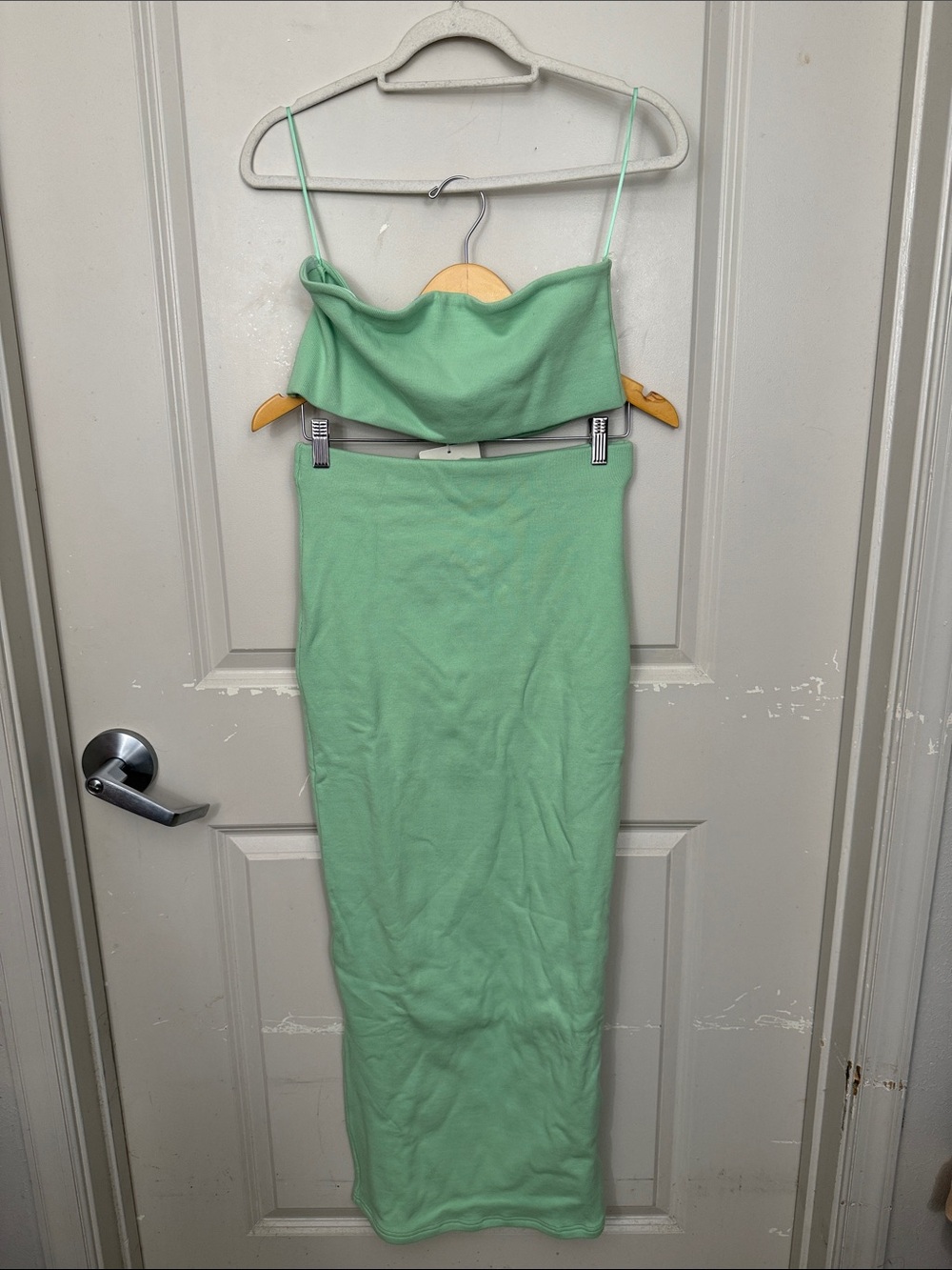 Peppermayo Mint Green Maxi Two-Piece Spaghetti Strap Dress
